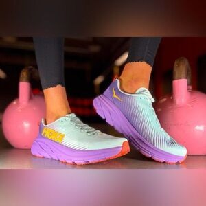 ✨Hoka Women's RINCON 3 Blue Glass Chalk Violet Running Walking Sz 7.5 Shoes✨